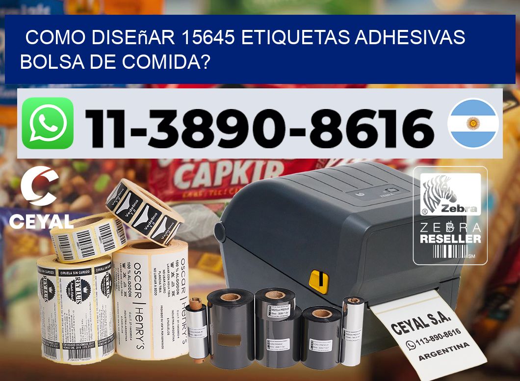 como diseñar 15645 etiquetas adhesivas bolsa de comida?