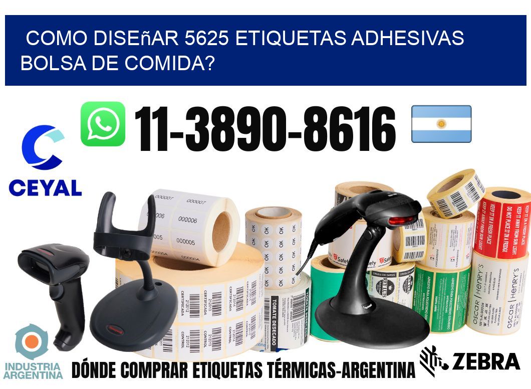 como diseñar 5625 etiquetas adhesivas bolsa de comida?