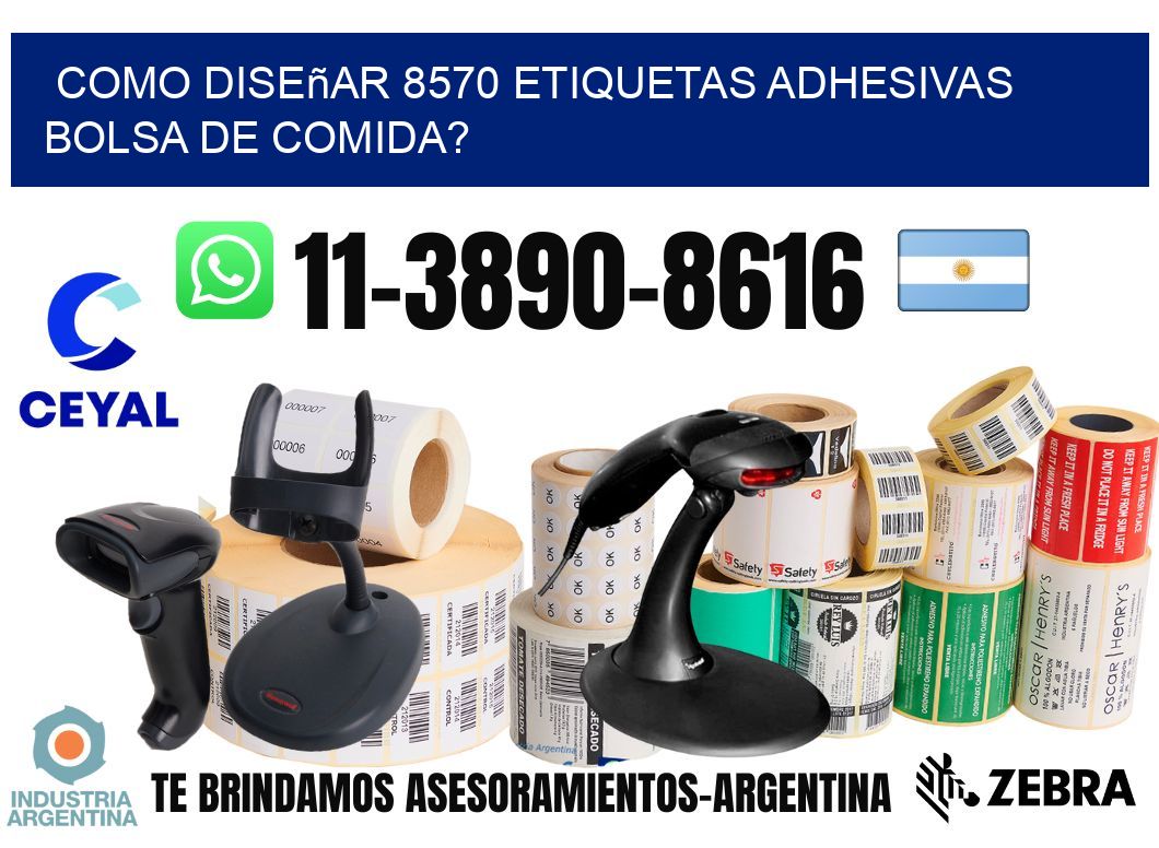como diseñar 8570 etiquetas adhesivas bolsa de comida?