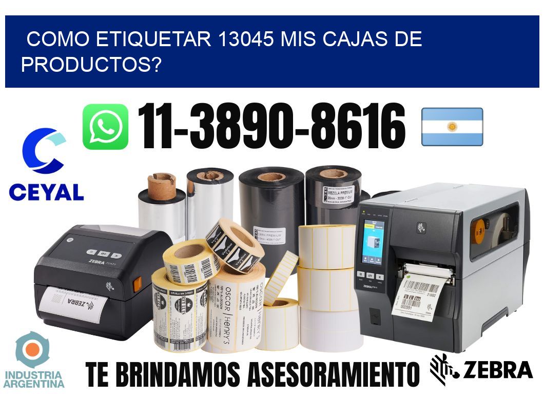 como etiquetar 13045 mis cajas de productos?