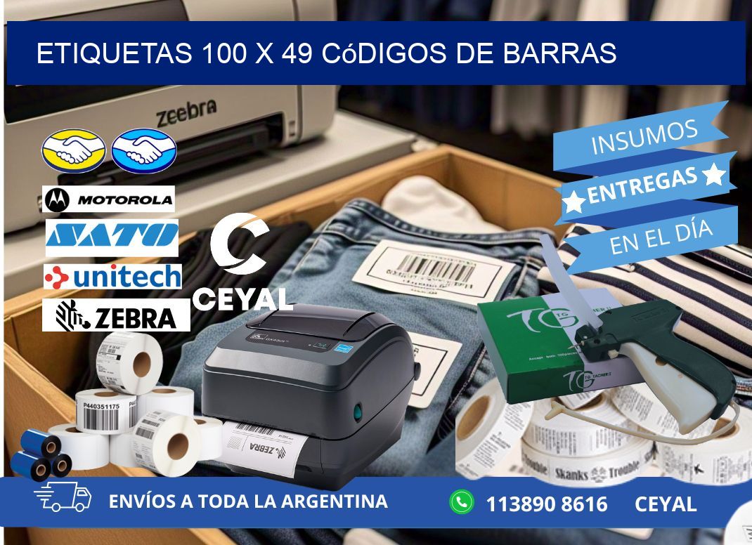 etiquetas 100 x 49 códigos de barras