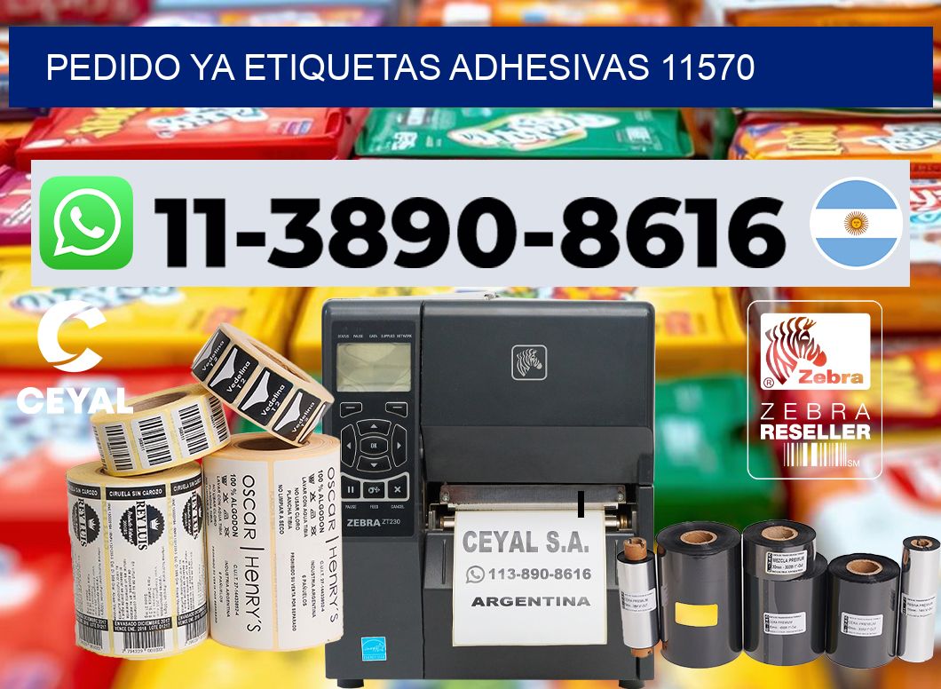 pedido ya etiquetas adhesivas 11570