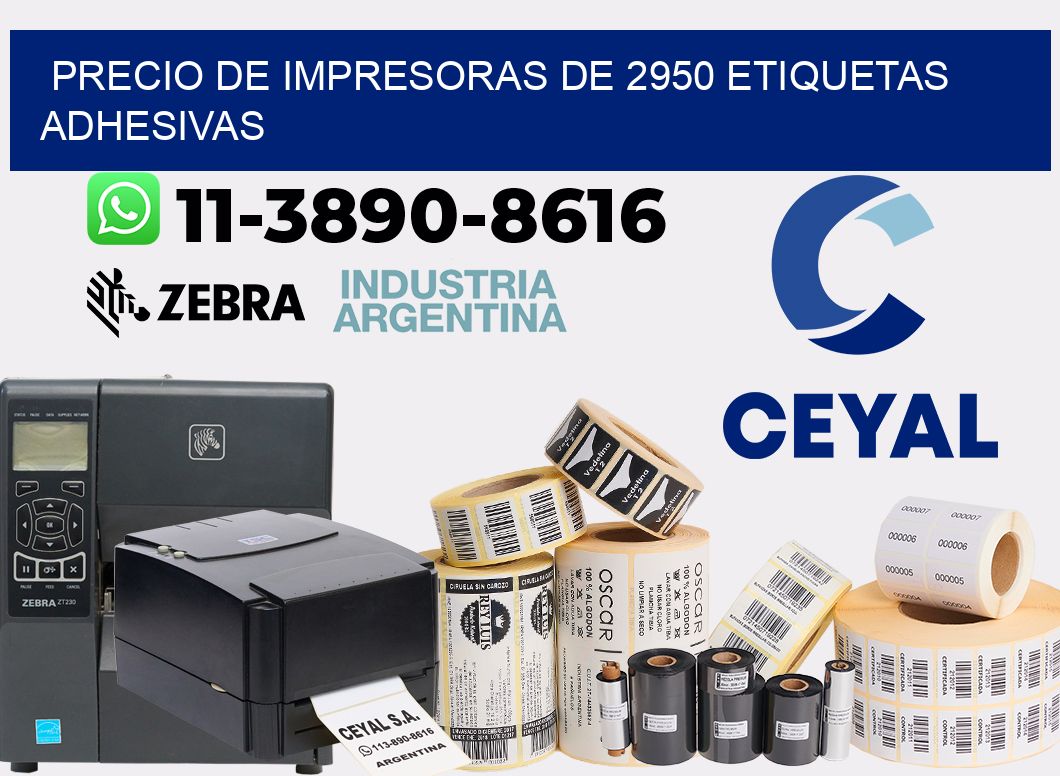 precio de impresoras de 2950 etiquetas adhesivas