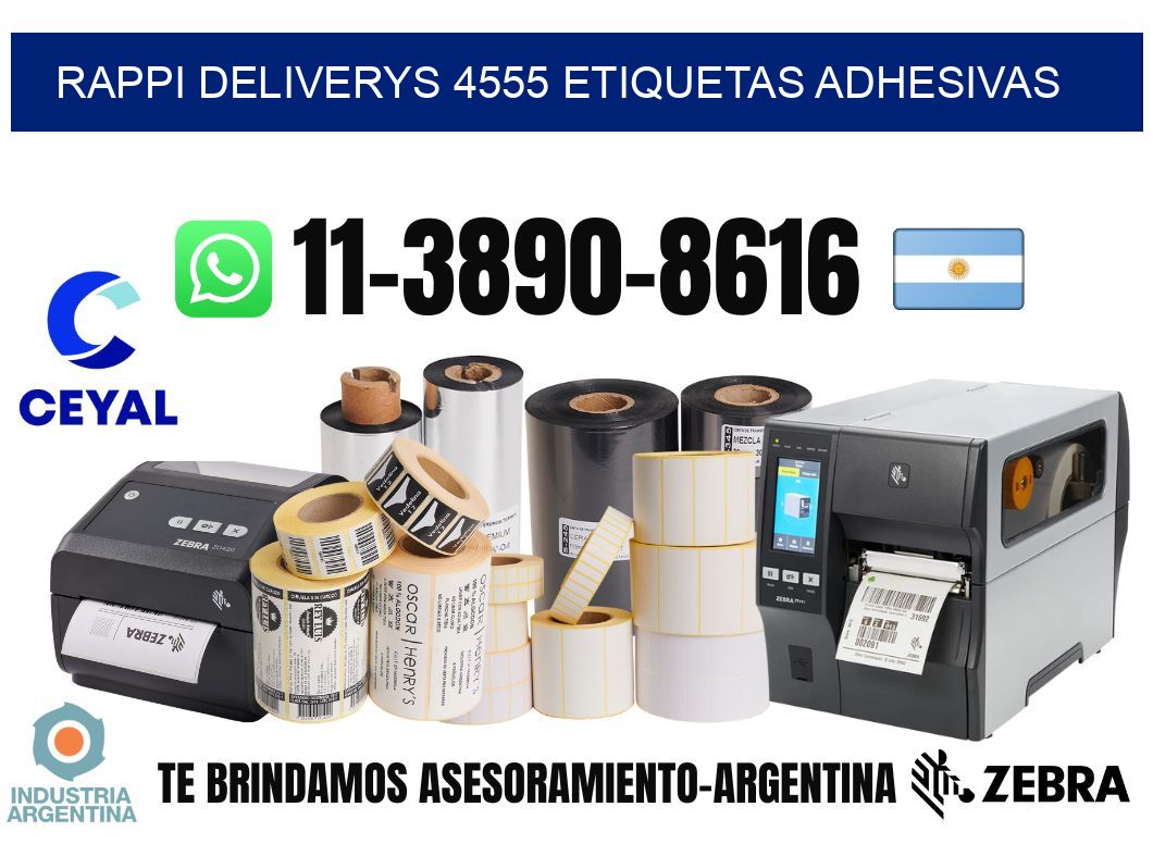 rappi deliverys 4555 etiquetas adhesivas