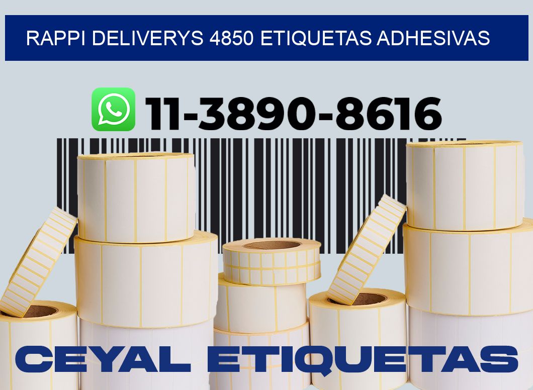 rappi deliverys 4850 etiquetas adhesivas