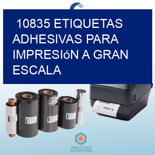 10835 Etiquetas adhesivas para impresión a gran escala