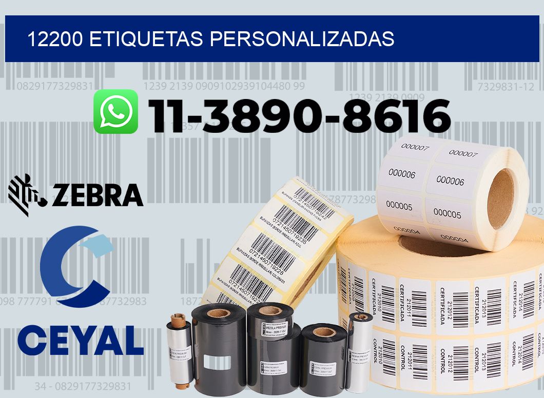 12200 etiquetas personalizadas