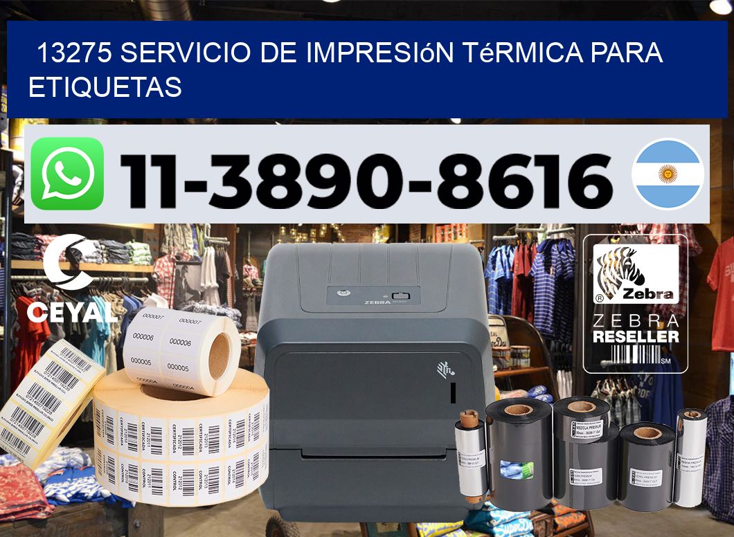 13275 Servicio de impresión térmica para etiquetas