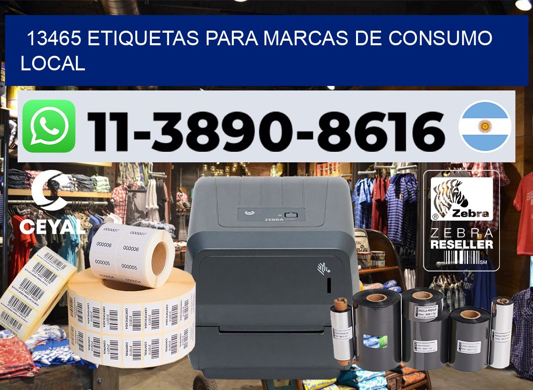 13465 Etiquetas para marcas de consumo local