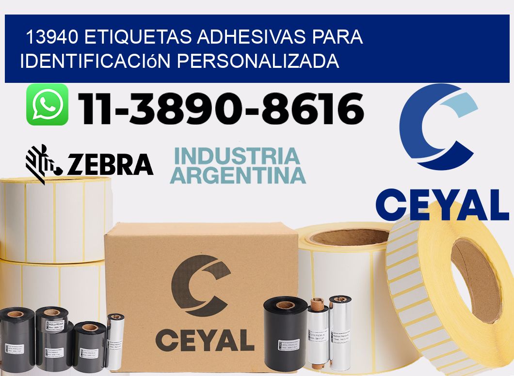 13940 Etiquetas adhesivas para identificación personalizada