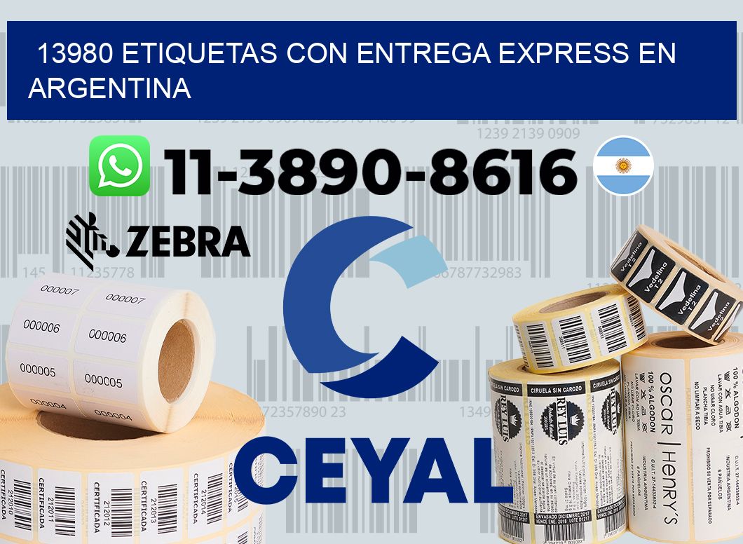13980 Etiquetas con entrega express en Argentina
