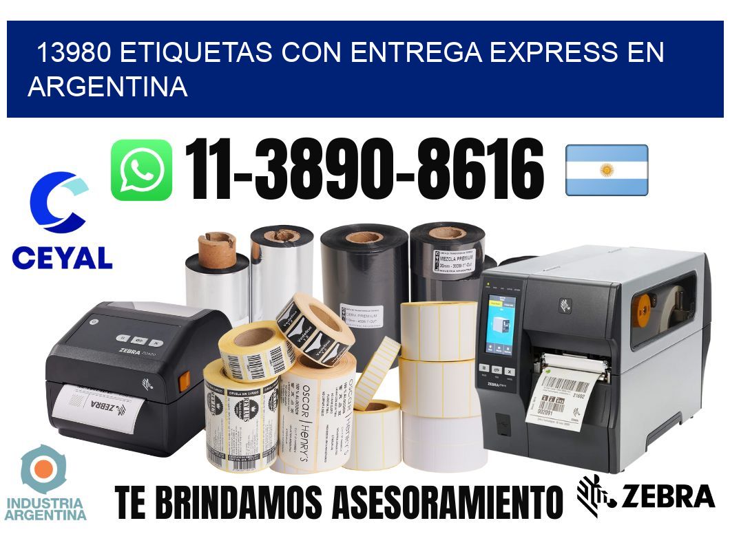 13980 Etiquetas con entrega express en Argentina