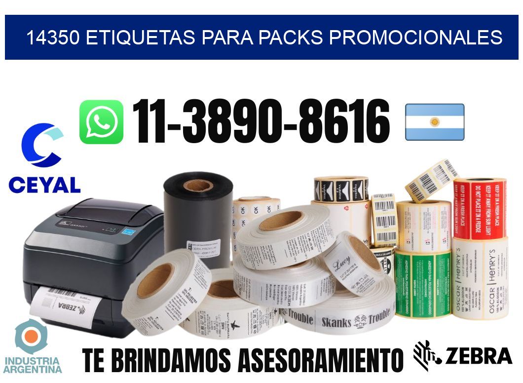 14350 Etiquetas para packs promocionales