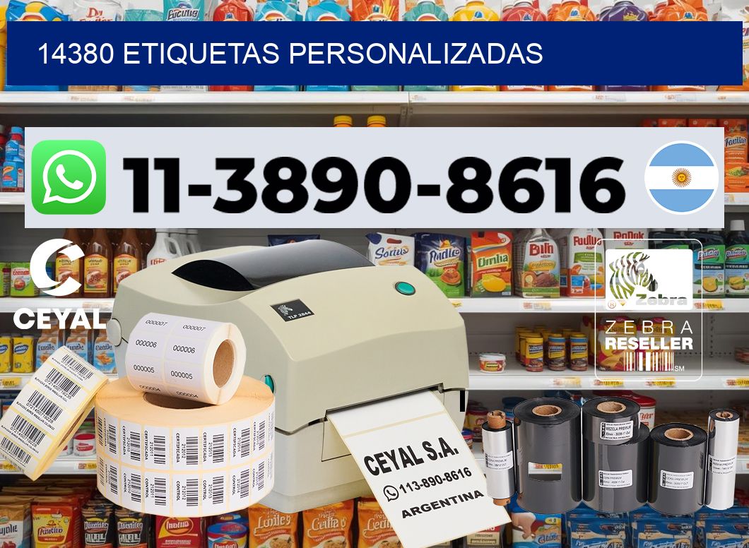 14380 etiquetas personalizadas