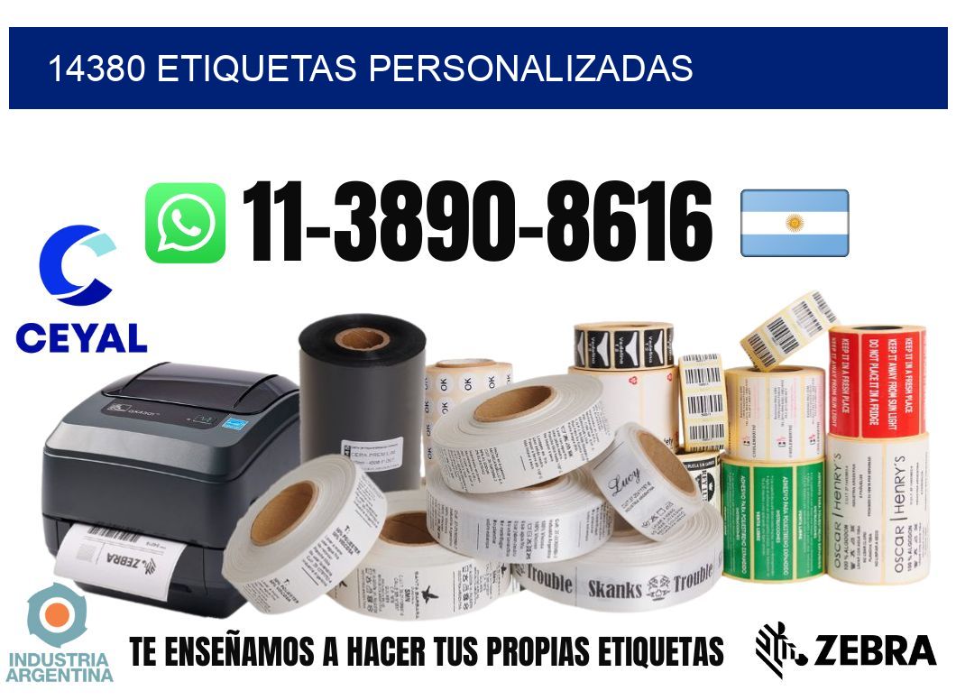 14380 etiquetas personalizadas