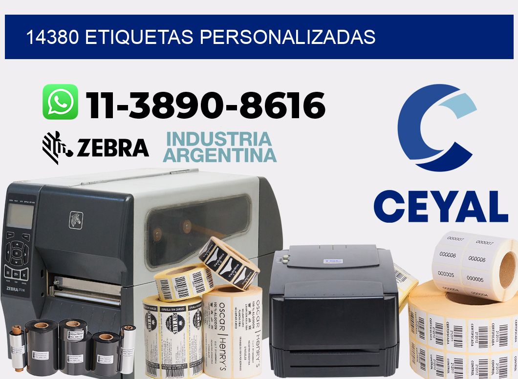 14380 etiquetas personalizadas
