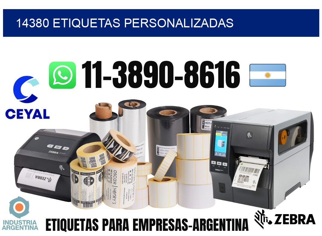 14380 etiquetas personalizadas