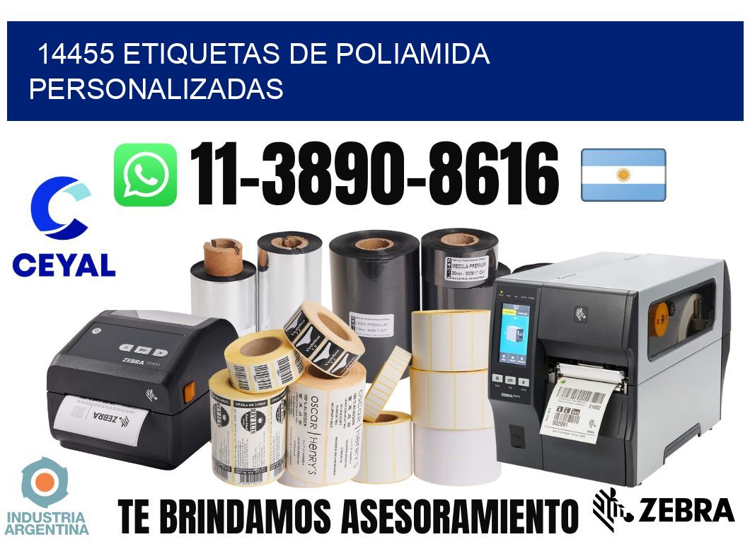 14455 Etiquetas de poliamida personalizadas