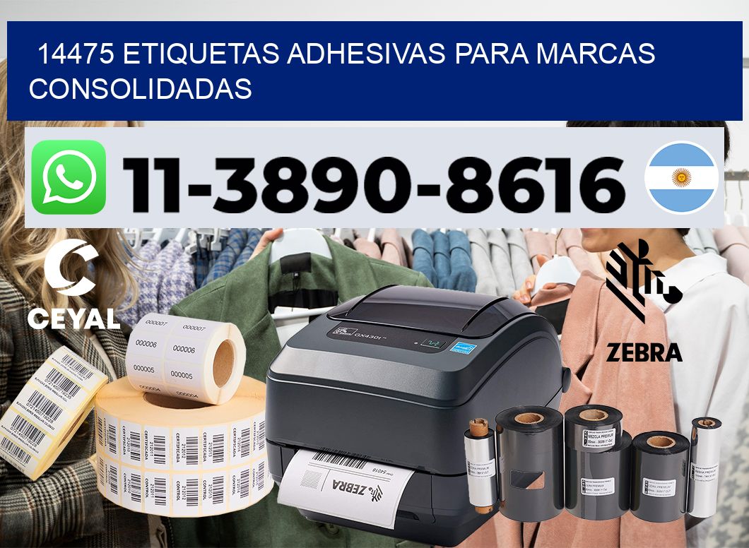 14475 Etiquetas adhesivas para marcas consolidadas