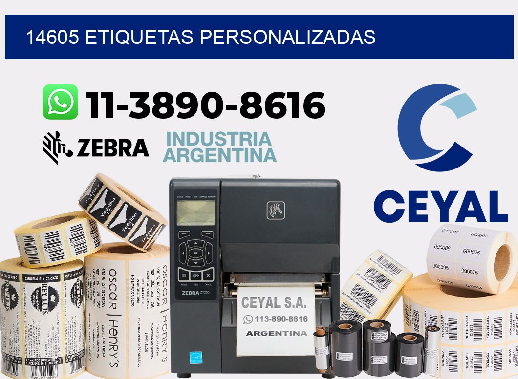 14605 etiquetas personalizadas