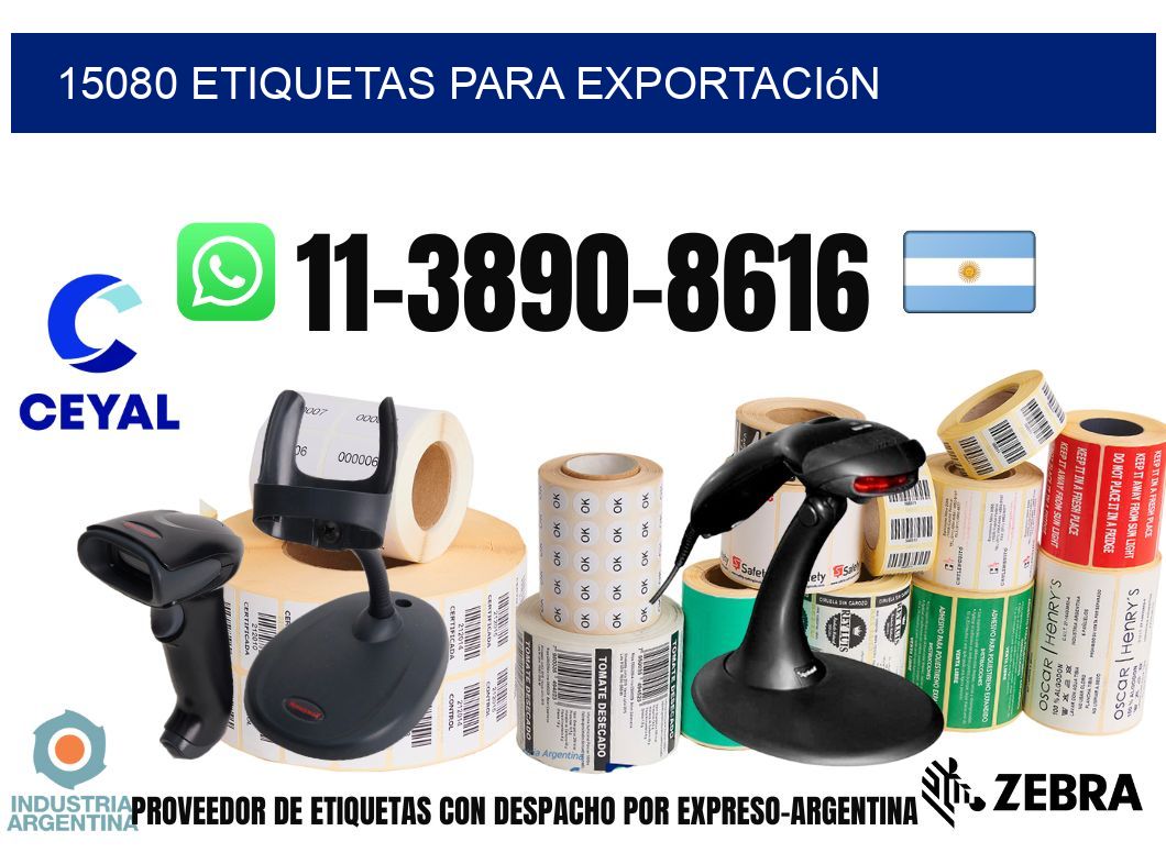 15080 Etiquetas para exportación