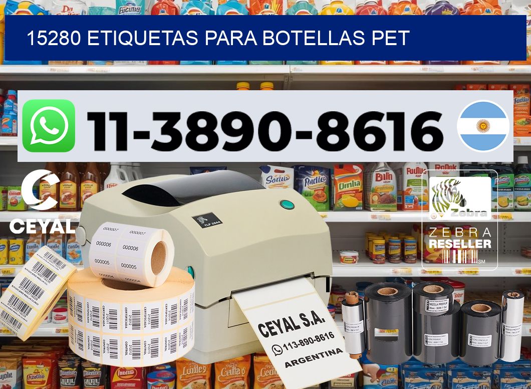 15280 Etiquetas para botellas PET