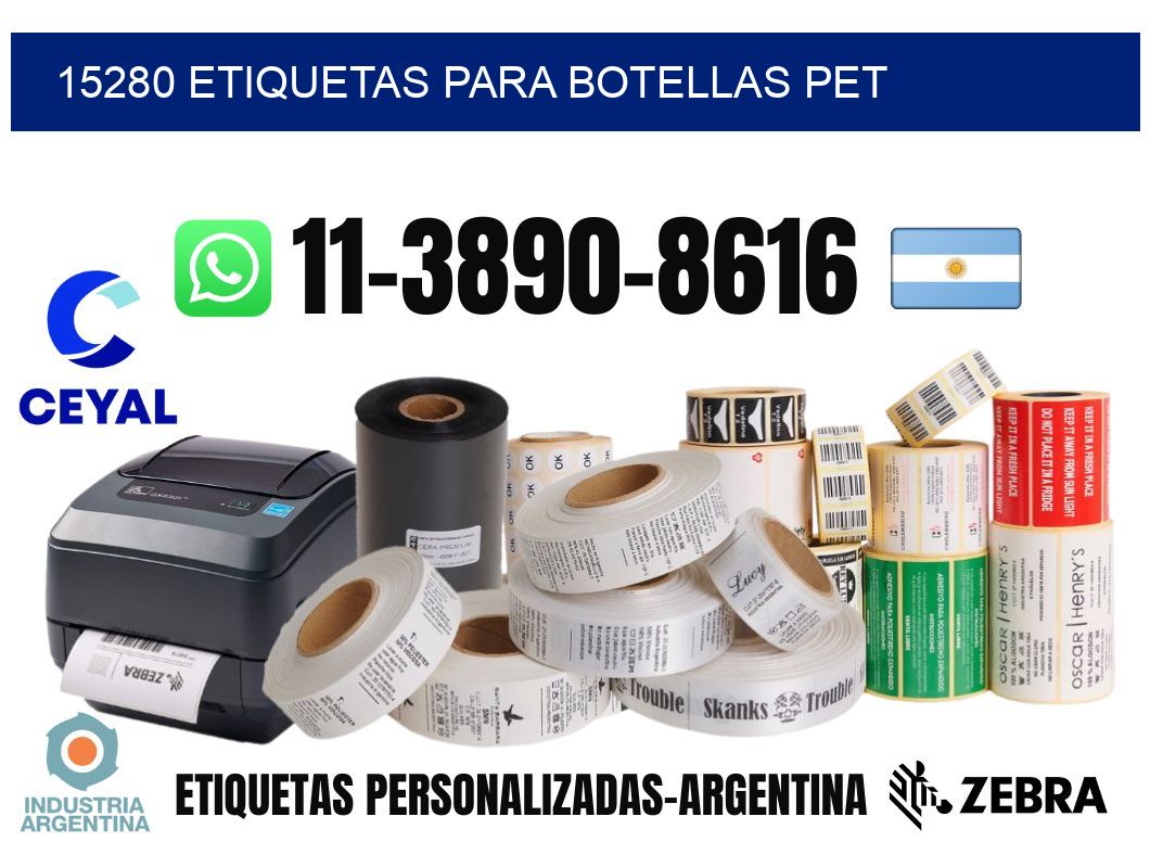 15280 Etiquetas para botellas PET