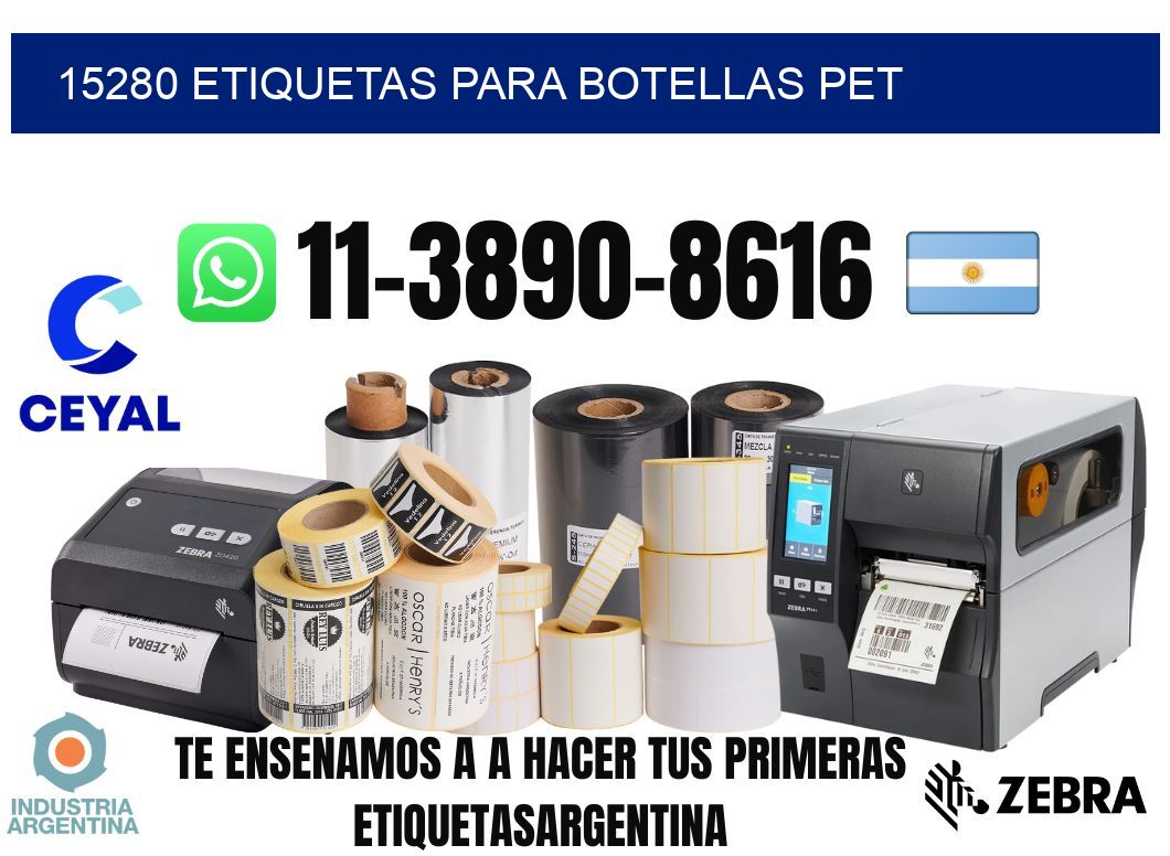15280 Etiquetas para botellas PET