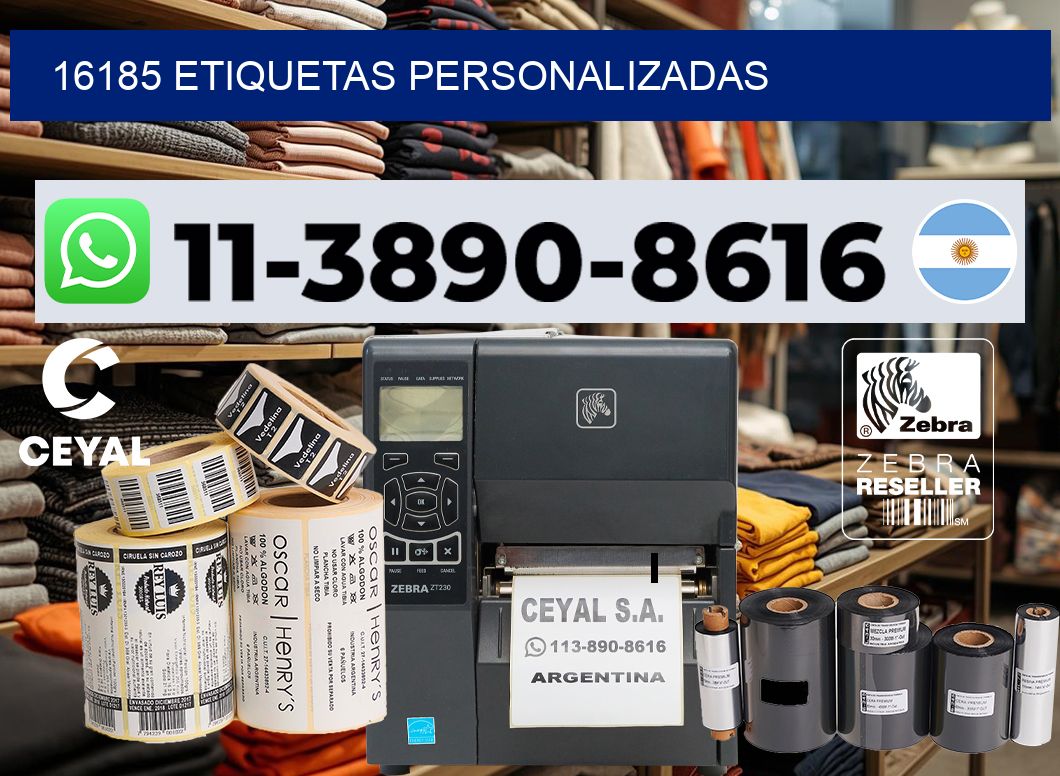 16185 etiquetas personalizadas