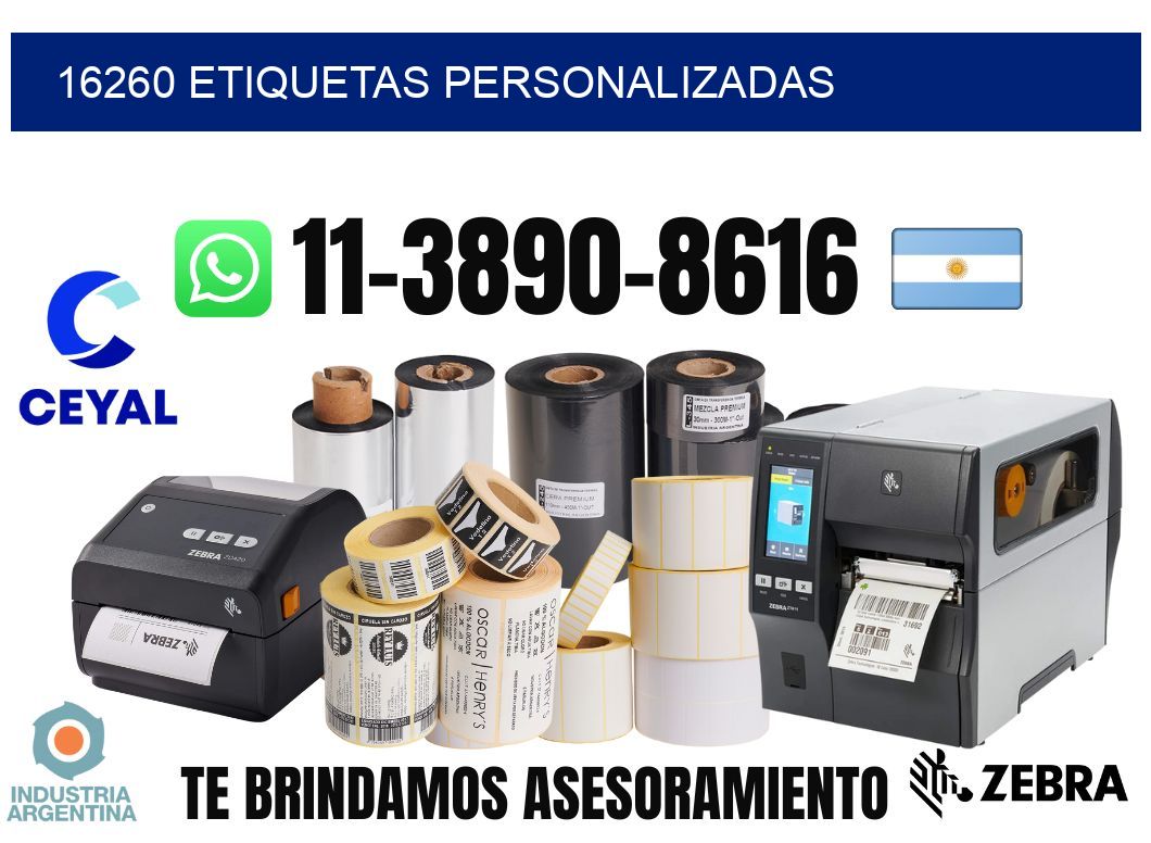 16260 etiquetas personalizadas