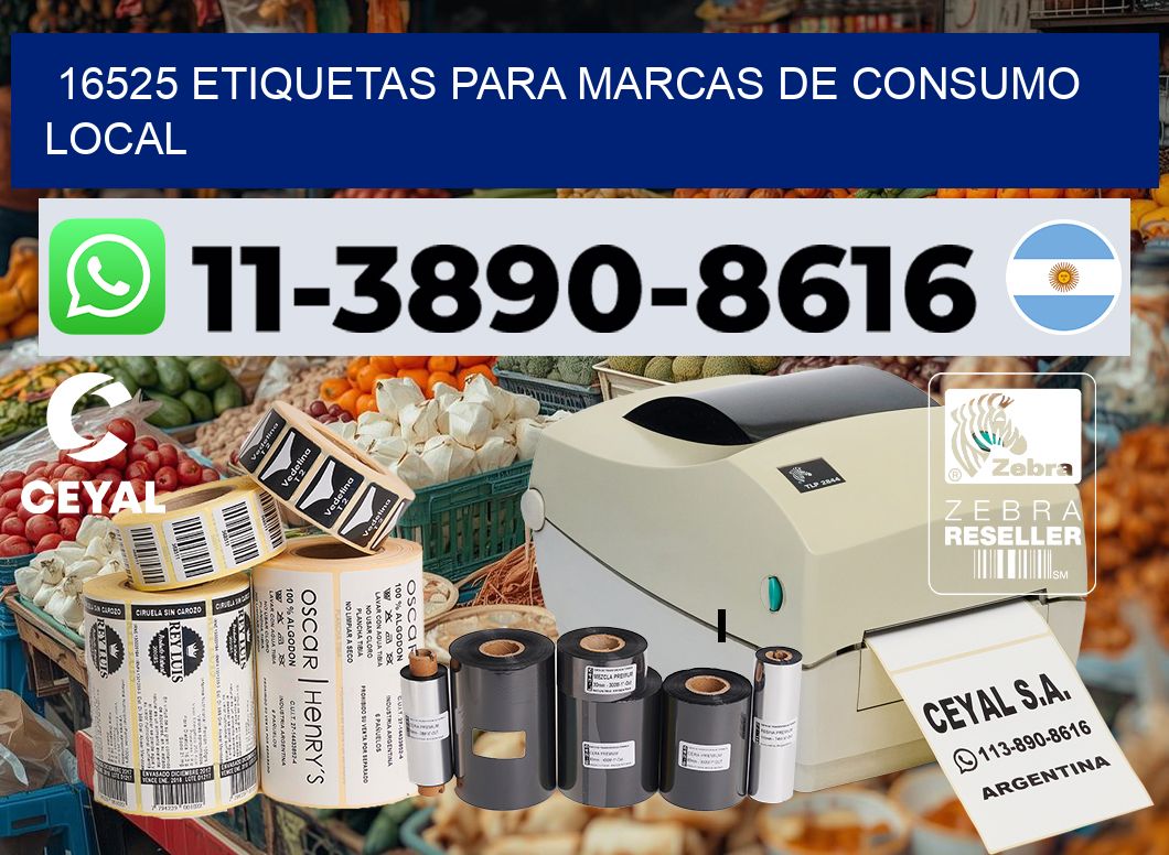 16525 Etiquetas para marcas de consumo local