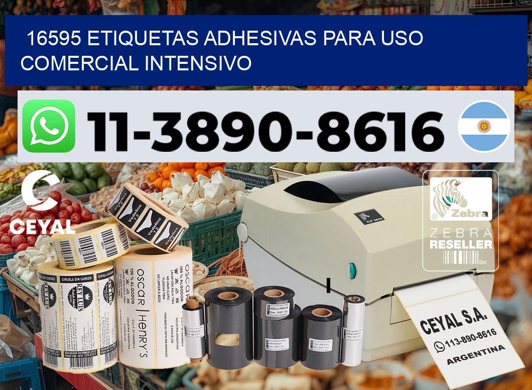 16595 Etiquetas adhesivas para uso comercial intensivo