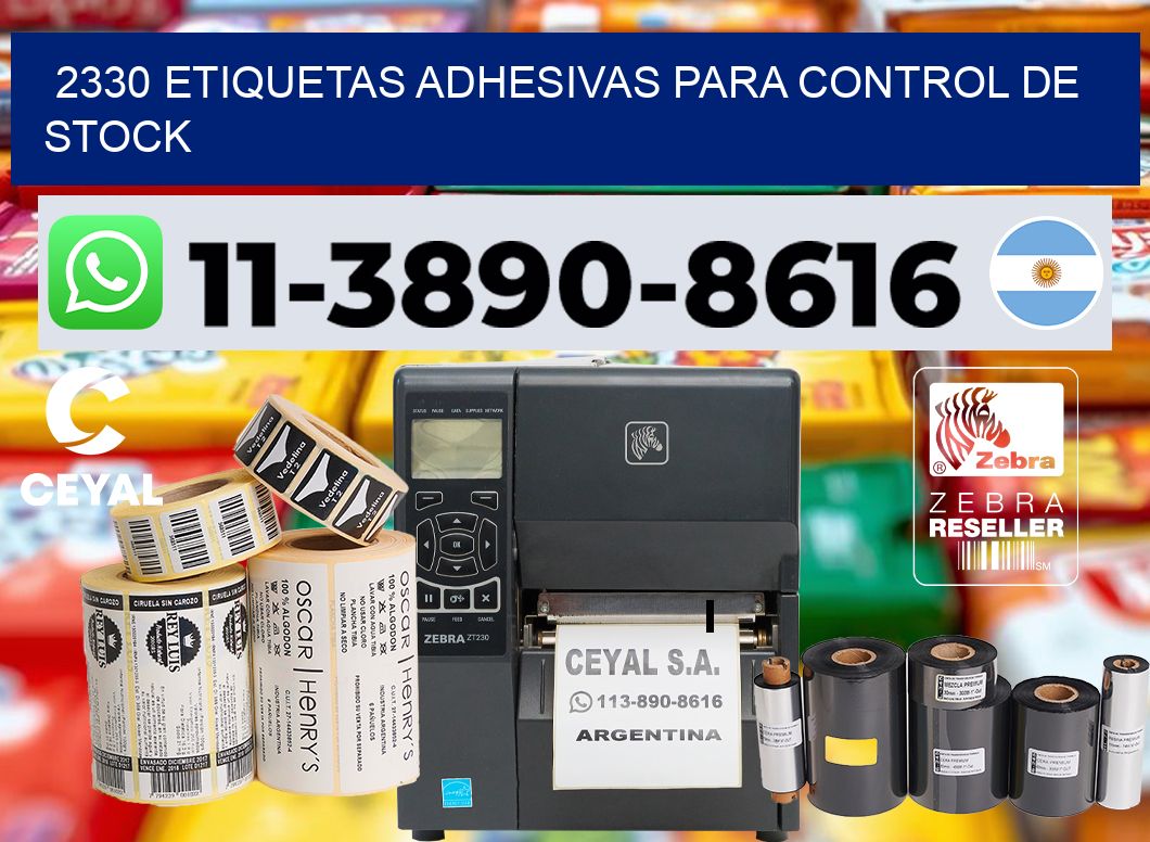 2330 Etiquetas adhesivas para control de stock