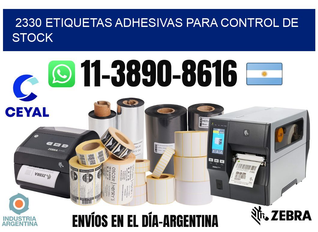 2330 Etiquetas adhesivas para control de stock