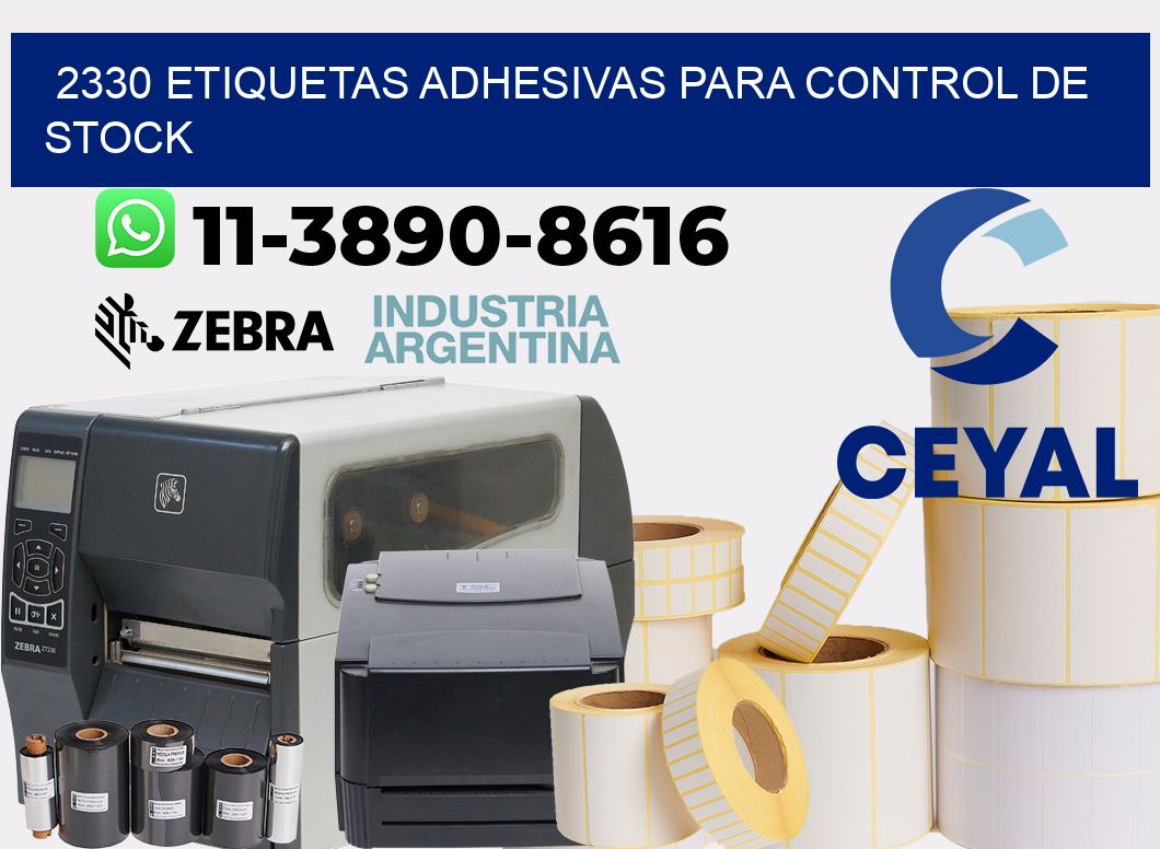 2330 Etiquetas adhesivas para control de stock