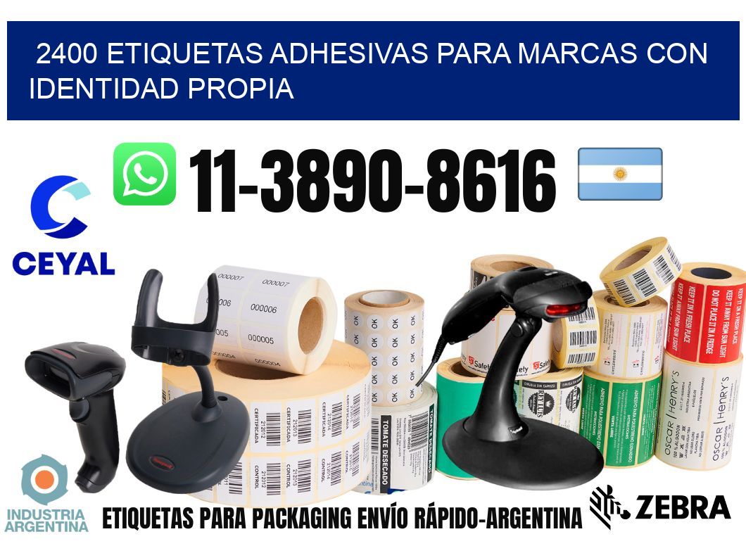 2400 Etiquetas adhesivas para marcas con identidad propia