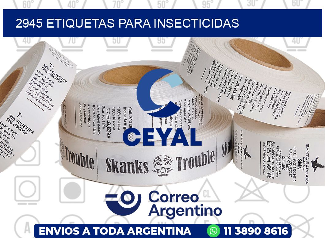 2945 Etiquetas para insecticidas