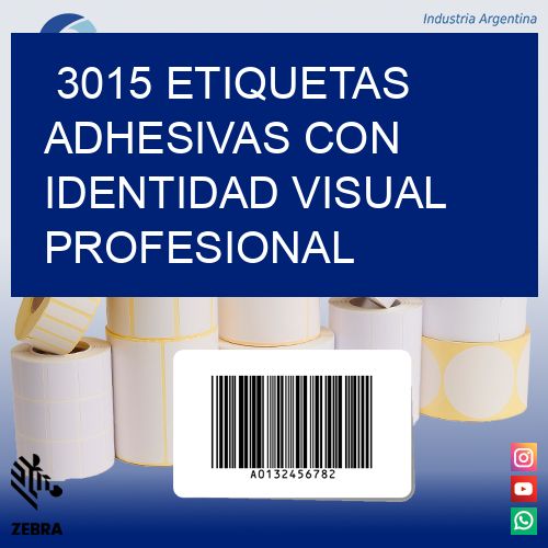3015 Etiquetas adhesivas con identidad visual profesional