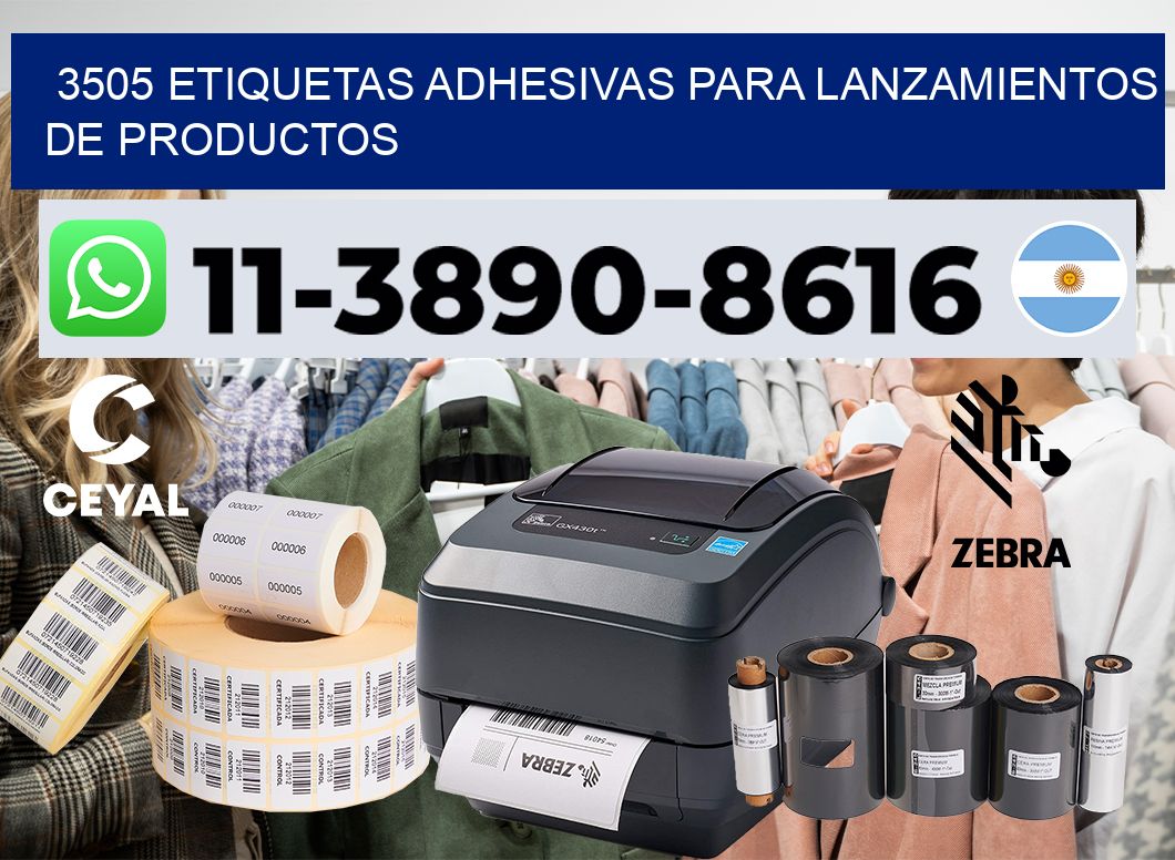 3505 Etiquetas adhesivas para lanzamientos de productos