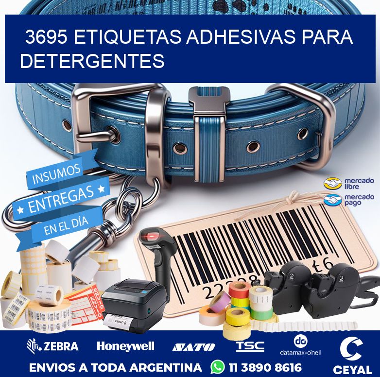3695 Etiquetas adhesivas para detergentes