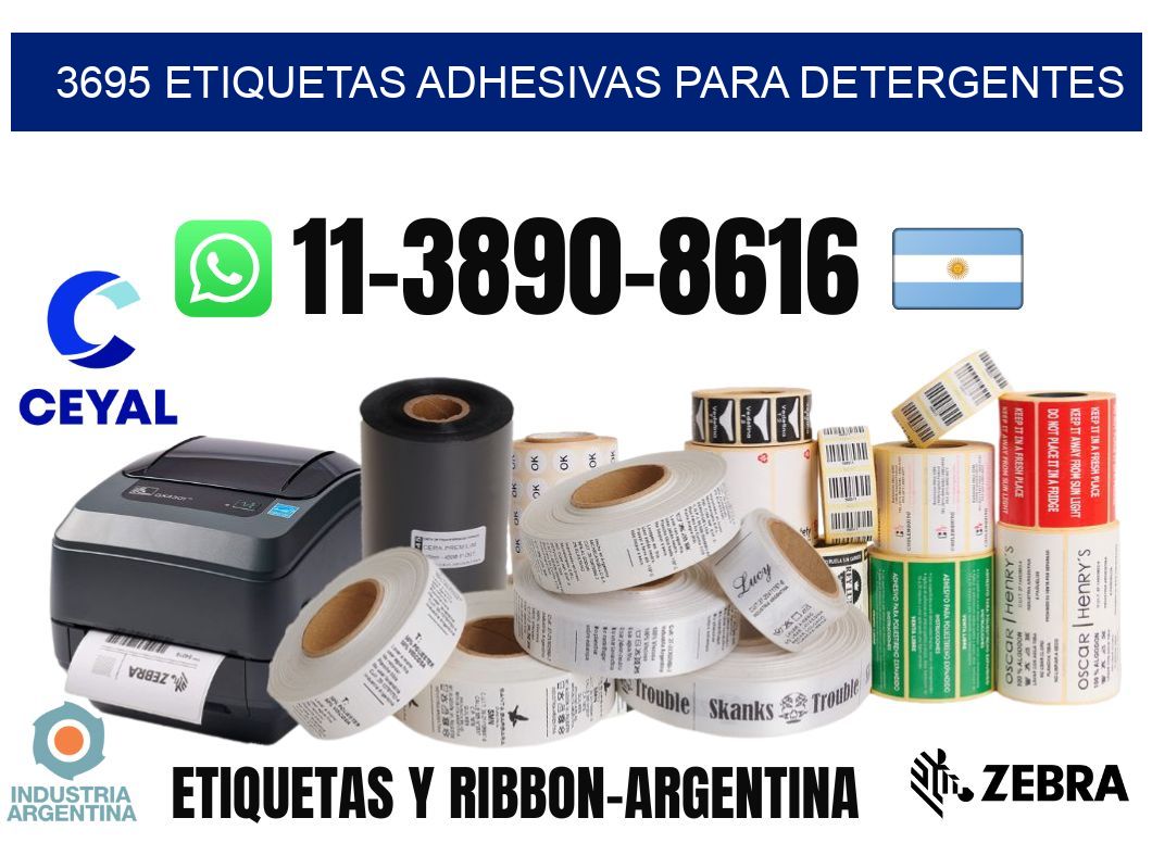 3695 Etiquetas adhesivas para detergentes