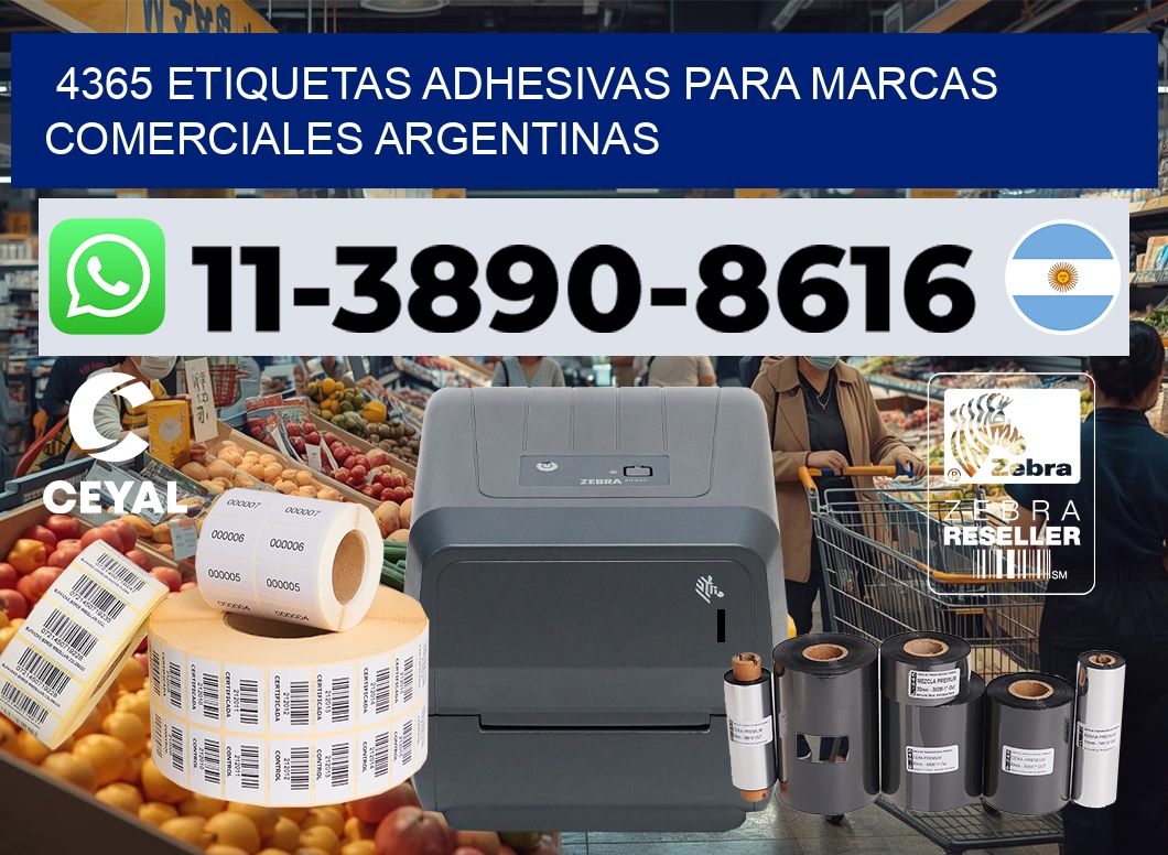 4365 Etiquetas adhesivas para marcas comerciales argentinas