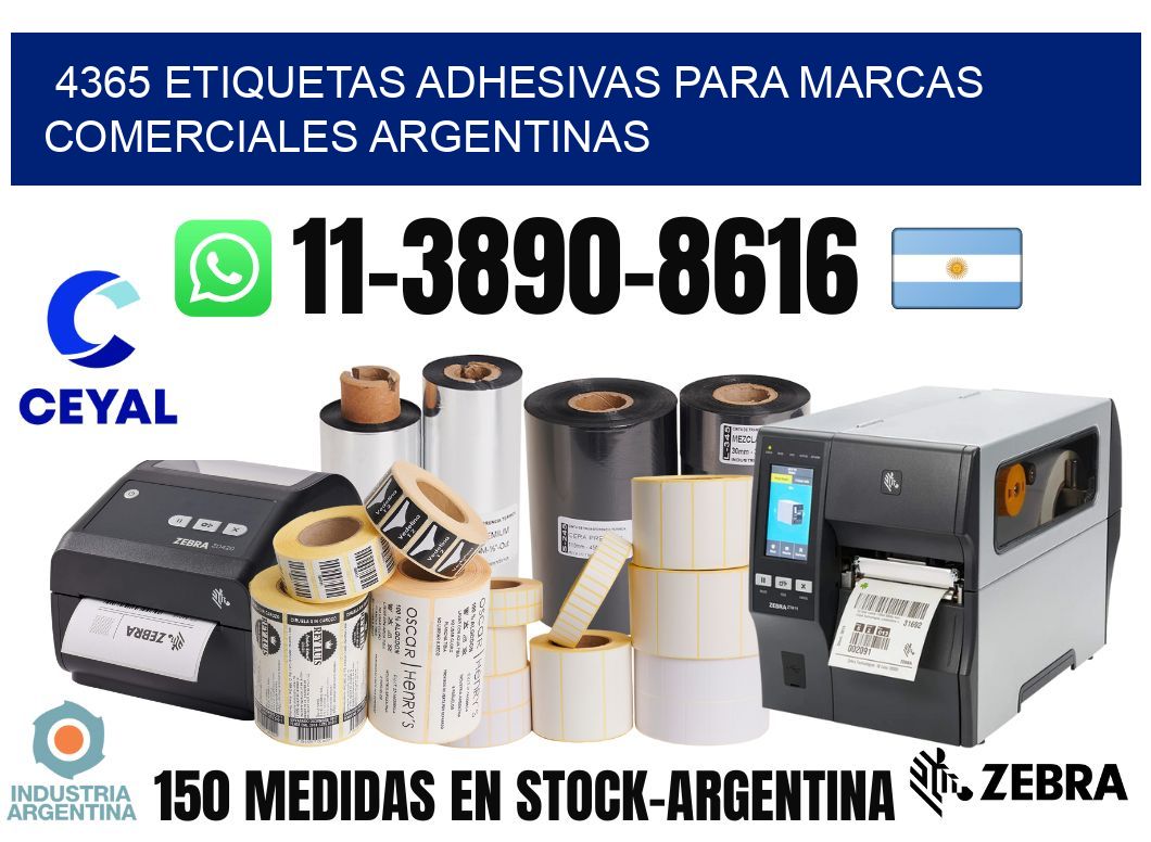 4365 Etiquetas adhesivas para marcas comerciales argentinas