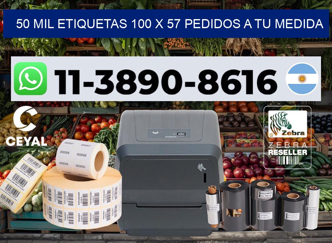 50 mil etiquetas 100 x 57 Pedidos a tu medida