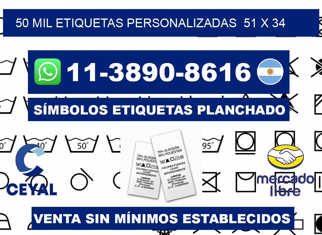 50 mil etiquetas personalizadas  51 x 34