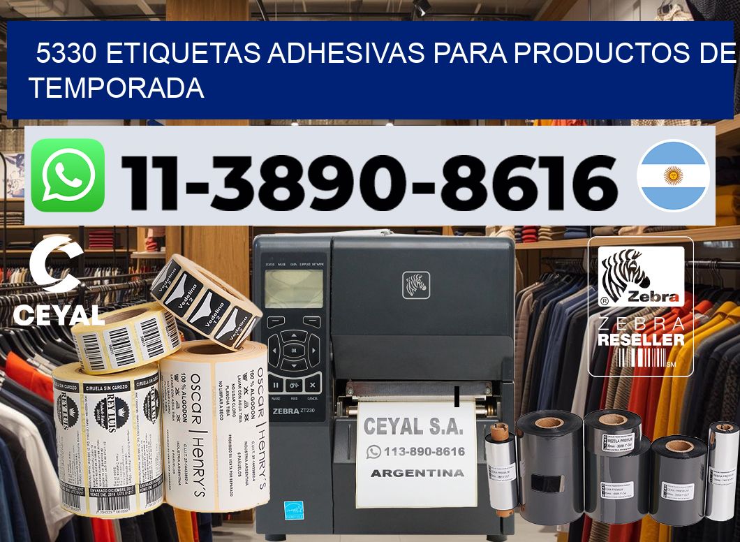 5330 Etiquetas adhesivas para productos de temporada