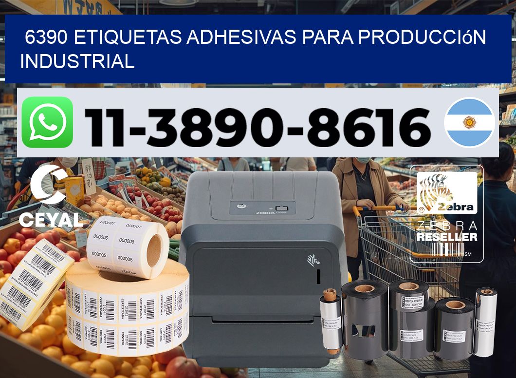 6390 Etiquetas adhesivas para producción industrial