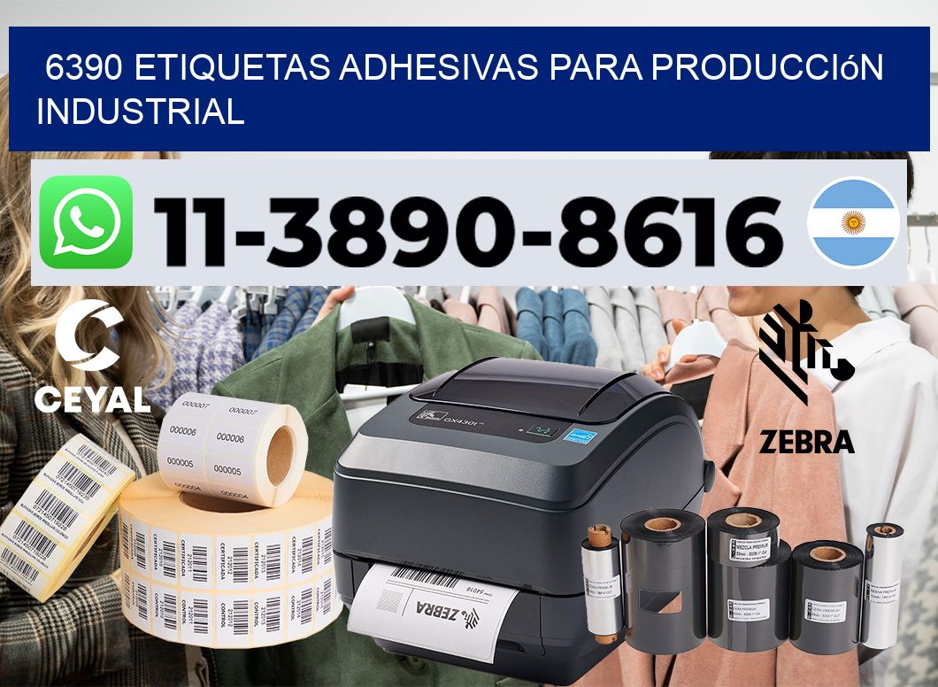 6390 Etiquetas adhesivas para producción industrial