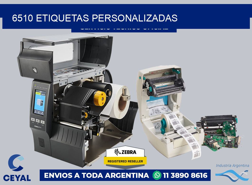 6510 etiquetas personalizadas