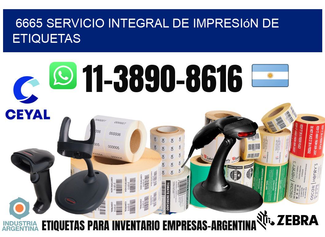 6665 Servicio integral de impresión de etiquetas